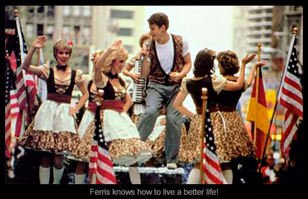 Ferris Bueller in a parade, a pic for a Mayniax Branding blog